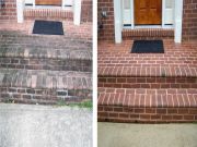 Brick Landing Pressure washed brick