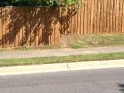 Pressure washed fence