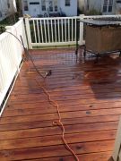 Pressure Washed Deck Wood surfaces pressure washed